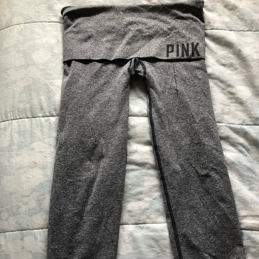 Xs grey cropped pink leggings